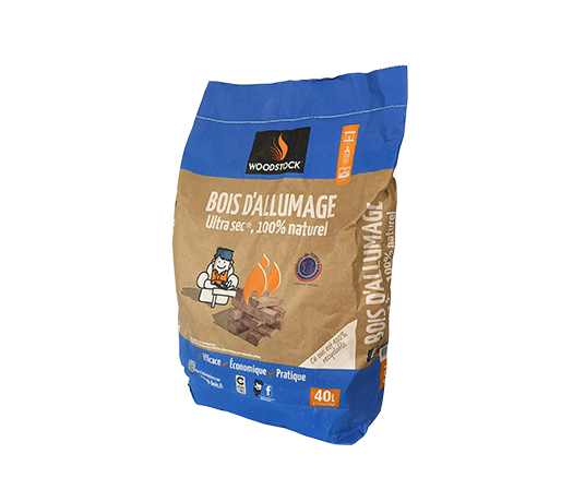 Bois-dallumage-extra-sec-40-litres bois d'allumage par chenais energie