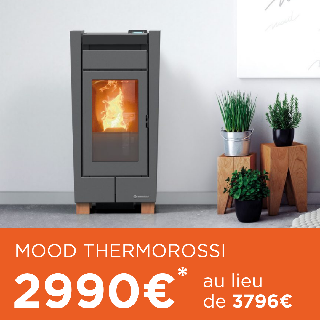 Offre du moment poêle à granulé Mood Thermorossi